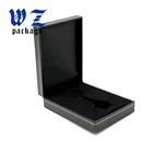Black Color PU Leather Cardboard Souvenir Paper box