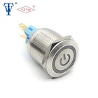 Power Switch Momentary Switch Metal Power Symbol Momentary Push Button Switch With Led Self-Locking Push Button Switch