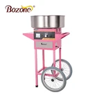 Electric Commercial Sugar Manufacturing Cheap Pink Stand Cotton Candy Floss Machine With Stand Candy Cart for sale