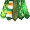Original Green Necktie Printed Beer Crazy Holiday Neck Tie