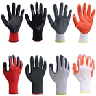 Nylon/Polyester/Spandex Black Nitrile Coated Industrial Safety Gloves Teflon Gloves