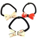 High Quality Cellulose Acetate Cute Colorful Butterfly Bow Elastic Hair Band Hair Ties for Girl Kids Woman