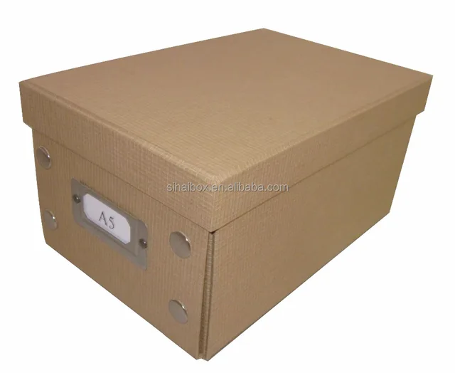 collapsible organizer a4 size foldable cardboard storage box