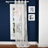 Curtain panels design new model sheer fabric readymade net lace curtain