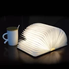 Colorful Light PU Portable Folding Book Lamp LED Night Light for Room