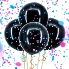 Boomwow Sale Tassel and Confetti Black Giant Balloon 36" Pink and Blue Gender Reveal Balloons