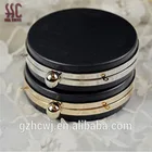 145cm clutch metal frame with two flat round plastic shells box purse frame