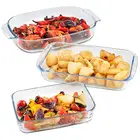 high borosilicate microwave pizza tray bread baking trays shallow baking pan bakeware bake bakery trays