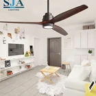 Simple easy install red wooden dia130cm led modern chandelier light ceiling fan lamp