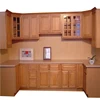 High Gloss Custom Luxury Designs Solid Wood Walnut Kitchen Cabinet