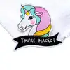 YOU'RE MAGIC kawaii Unicorn Embroidered Iron-On Patch For Kids Clothing