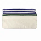 Premium Microfiber bar Cloth with blue strip Ribbed Bar Mop Microfiber Towels