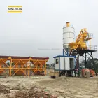HZS60 concrete batching plant,ready mix concrete plant for medium project