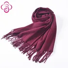 fashion woven acrylic scarf plaid shawl scarf winter woven poncho
