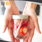 8 Oz Drinking Glass Mason Jars With Hermetic 2 Pieces Lids