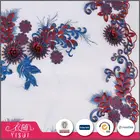 Different kinds design 3D applique allover embroidery flower bridal lace fabric for dress