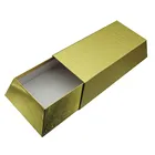 drawer slider style matt mirror gold mylar paper metallic foil gift box