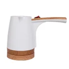 Electric plastic coffee pot separating coffee warmer