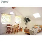 Printed roller blind fabric pattern motorized window shades blinds