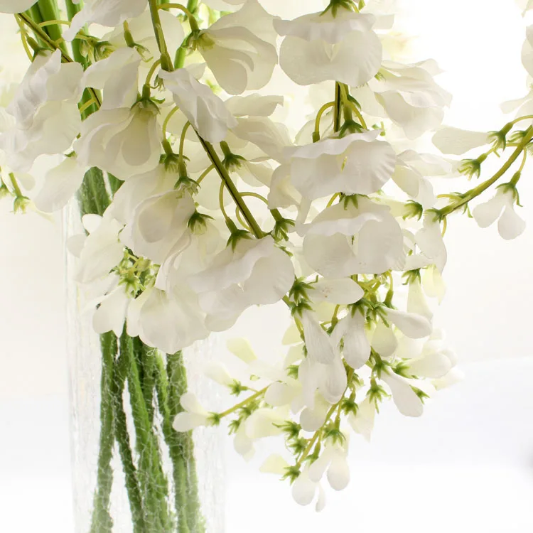 Factory Wholesale Artificial Flowers Silk White Wisteria ...