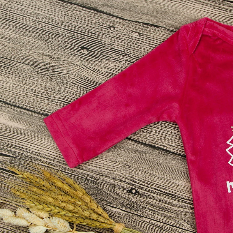 2018 Autumn Winter Newborn Baby Boys Girls One-piece Letter Footies Jumpsuit Outfits Clothes Soft Christmas XMS (6)