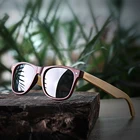 High fashion pc frame bamboo wood sun glasses with pins
