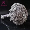 Romantic popular design handmade full crystal luxury wedding bridal diamond bouquet