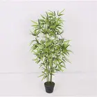 2019 Indoor decoration 1.2 m plastic leaves artificial golden bamboo