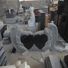 Double Angel Heart Shaped Headstones Monument Tombstone