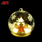 Led transparent glass ornaments christmas decoration ball