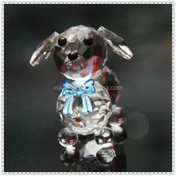 factory make crystal glass dog for childrens gifts