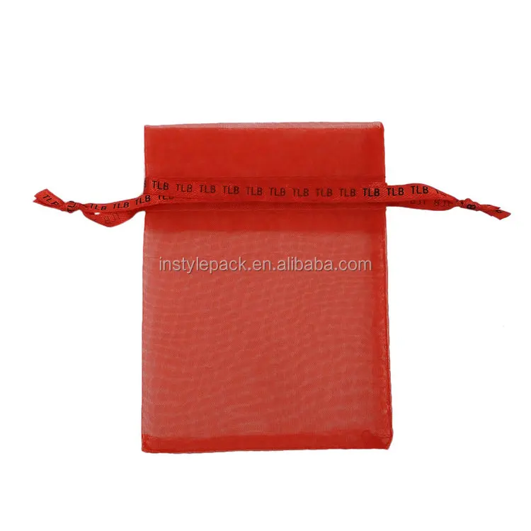 wholesale custom printed drawstring organza gift bag
