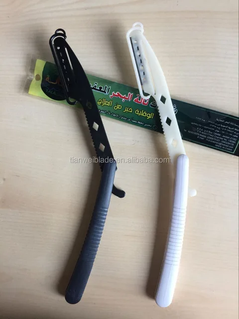 barber razor/ plastic straight razor with single blade