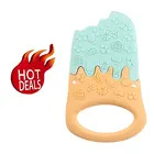 New Product Non-toxic BPA Free Baby Teething Silicone Ice Cream Teether Toys Wholesale