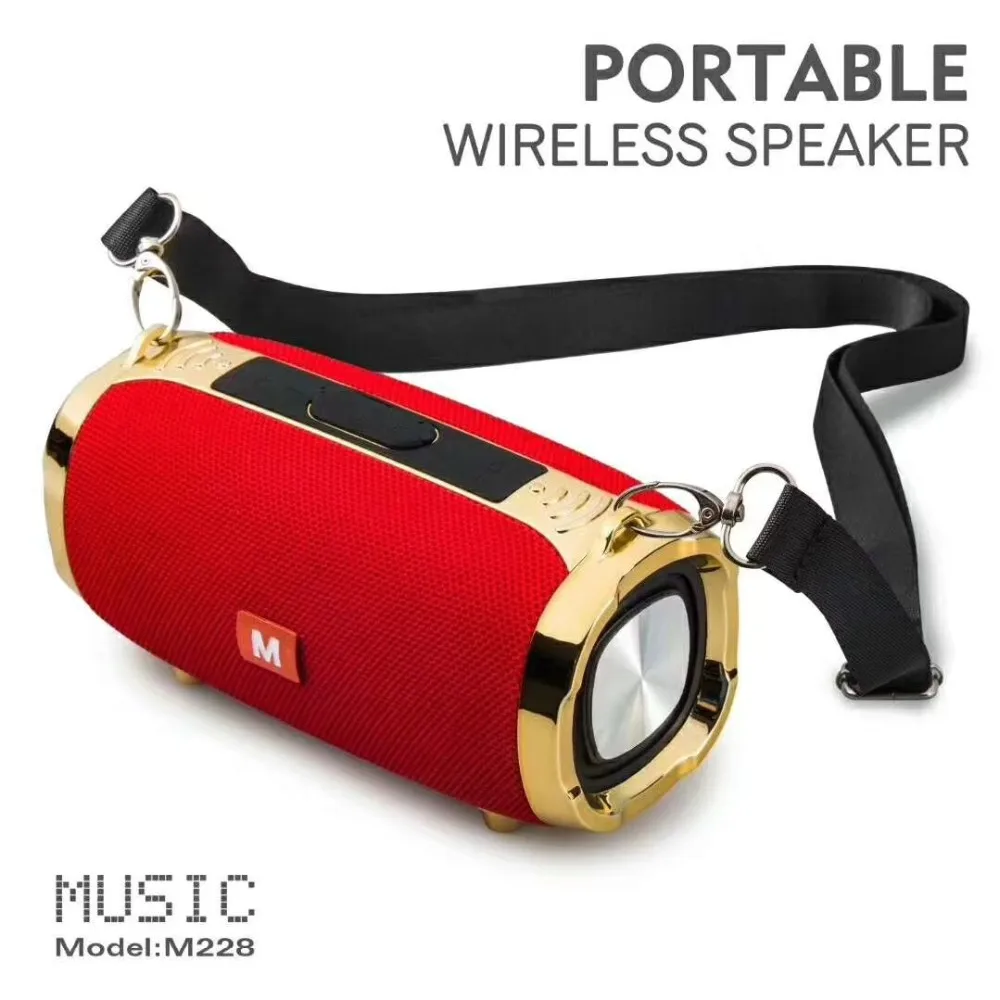 New M228 Wireless Blue tooth Speaker Subwoofer Portable Blue tooth Audio with TF u-disk outdoor speaker - ANKUX.COM