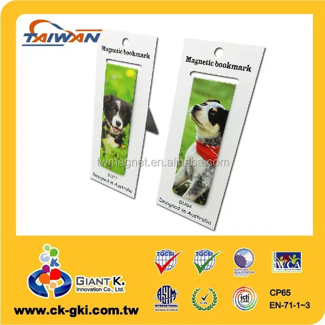 pet dog for advertising gift custom handmade magnet bookmark