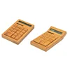High Quality Eco-friendly Solar 12 Digits Bamboo Calculator for Office Table