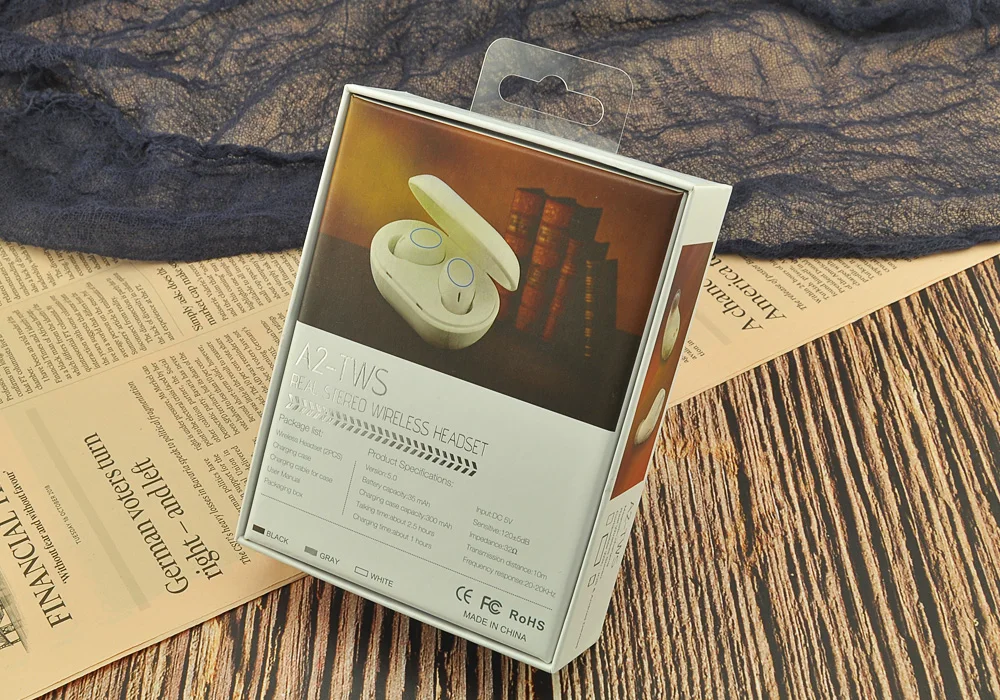 New Wireless Waterproof Earbuds Headset Earphone Headphone Charging Case LOGO OEM TWS-A2 - ANKUX.COM