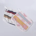Comfortable Wholesale high quality baby bibs Yarn Dyed organic cotton baby bib square woven25*25cm baby bibs