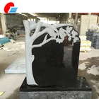 Tombstone Unique Design Designed Tombstone Black Granite Tree Shape Tombstone Unique Design Headstone With Trees
