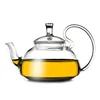 1200ml Large Pyrex Glass Teapot Portable Tea Maker with Stainless Steel Filter & Large Handle