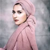 2018 Newest Design Soft Cotton Plain Crushed Wrinkle Prime Crimp Hijab Premium Big Size Fold Scarves Solid Color Long Scarf