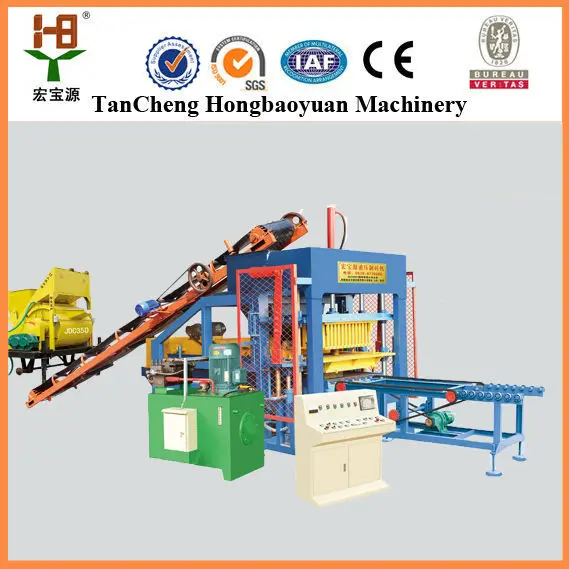 Hongbaoyuan機械工場用QTJ4-18顔レンガ製造機販売用小型建設ビルディングequipement仕入れ・メーカー・工場