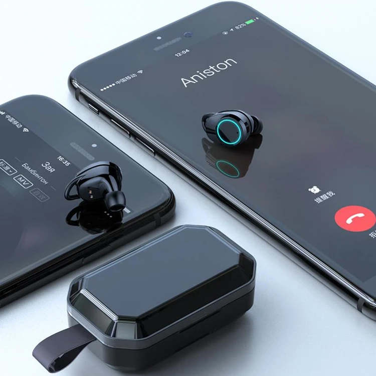 X6 TWS Waterproof Wireless Touch Earphones Blue tooth 5.0 Headset with 3000 mAh Power Bank - ANKUX.COM