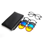 2019 Wholesale Round TR90 Polarized Eyeglass Frames With 4 Lenses Clip On Sunglass
