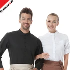 High quality hotel waiter shirt short - sleeved thin section men and women kitchen work clothing shirt