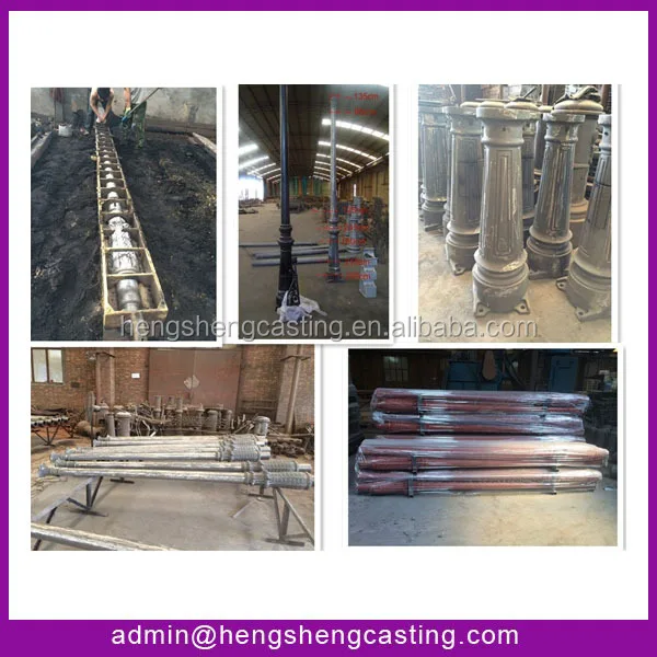 China Supplier cast iron light pole / decorative street light pole