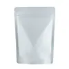 No MOQ factory offer 250g 8oz matte foil white stand up pouch