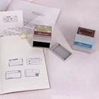Packaging Customization Stamp Self-inking Information Theme-Handheld Stamp for Kids with Self-inking Pocket Rubber Stamp