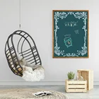 Magwall custom wood grain border blackboard rubber dry erase writing fridge magnet board